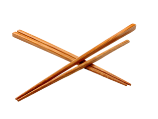 Elegant Wooden Chopsticks on Black Background