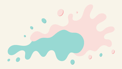Abstract Pastel Splashes and Circles on a Light Background splatter paint