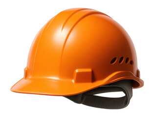 Fototapeta premium Orange construction helmet with ventilation holes