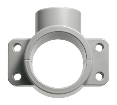 PVC pipe saddle with bolt holes