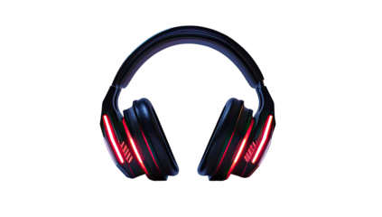Stylish headphones against a black backdrop