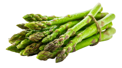 Fresh Green Asparagus Bundle Water Droplets Healthy Food