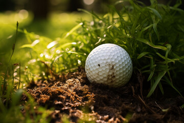 golf ball on green grass