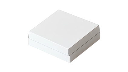 Blank white gift box, 3D isometric view