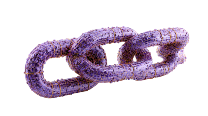 Abstract Purple Chain Digital Link Technology