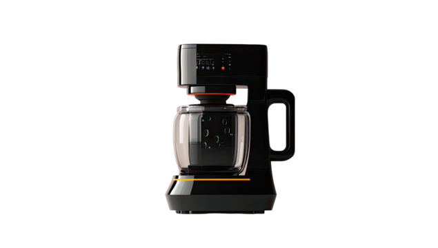 Black coffee maker, 3D render - Powered by Adobe
