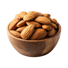 Almonds in a Wooden Bowl Healthy Snack