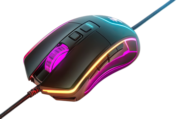 Gaming mouse with vibrant lighting