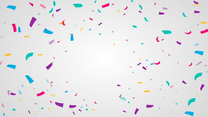 colorful confetti and ribbon vector