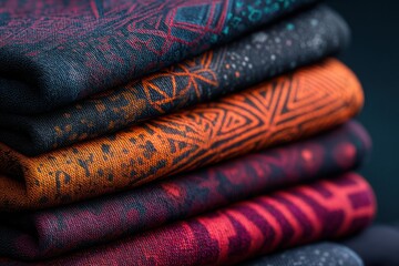 Geometric Patterned T-Shirt Stack Gradient