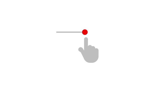 hand swipe right tapping, sliding, dragging on chroma key white screen background. Using a smartphone, tablet pc or a touchscreen. Interface concept.
