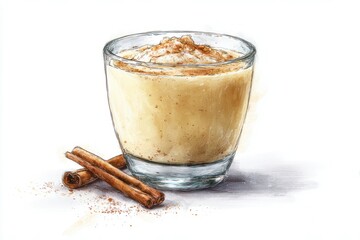 Delightful Eggnog in Watercolour