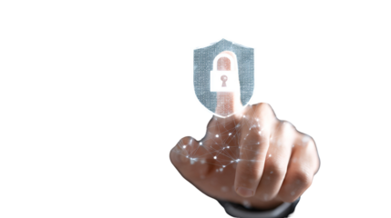 Fingertip activating digital security shield lock