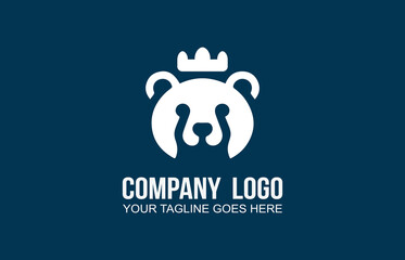 King bear logo with navy blue background