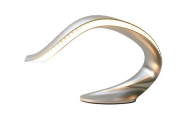 Modern lamp with curved design