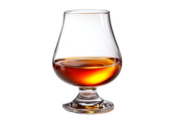 Amber liquid in a crystal glass elegant drink glassware