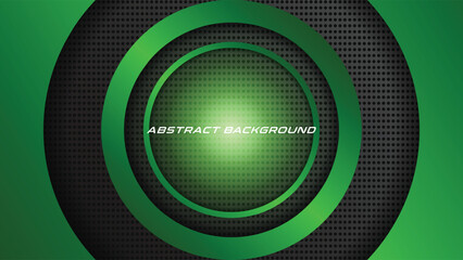Futuristic Minimalist Green Neon Background Featuring Circular Halftone Texture for Technology and Digital Projects