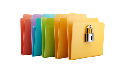 Secure Colorful Files Folders Data Protection Privacy