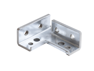 Silver Metal Corner Bracket with Holes