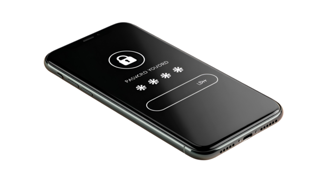 Smartphone password login screen security app