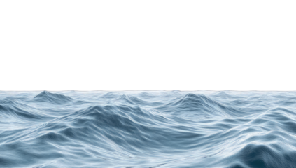 A digitally rendered image of ocean waves