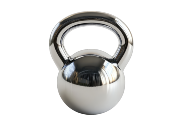 Polished chrome kettlebell