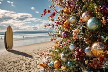 Australian Beach Christmas Tree Celebration