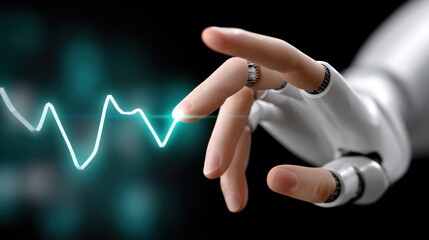 Robotic Hand Interacting with Digital Graph