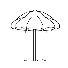 Obraz premium TRAVEL & TOURISM – Beach Umbrella