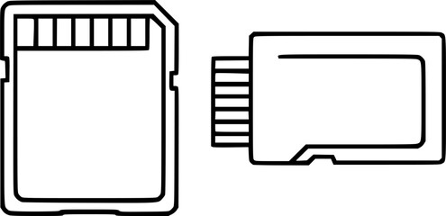 sd card icon silhouette glyph
