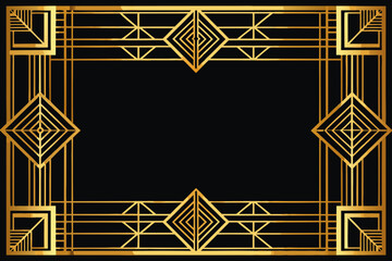 Showcasing Bold Deco Border With Symmetrical Vibrant Premium Digital Asset