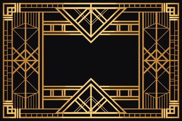 Elegant Bold Deco Border With Symmetrical Creative Visual