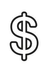 Obraz premium Dollar Sign Symbol - A Simple Icon for Money, Finance, and Economy