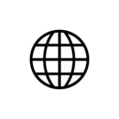 earth globe vector on white background