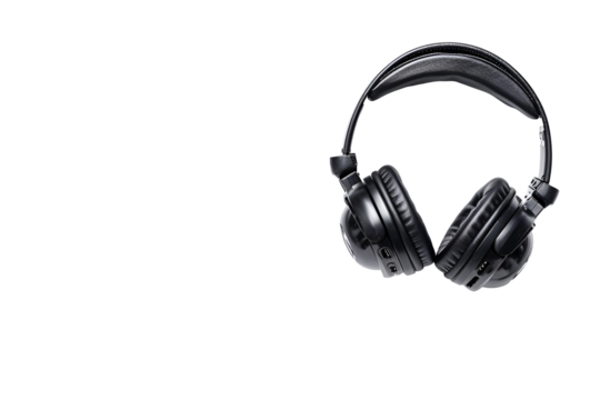 Black Wireless Headphones Music Audio Technology
