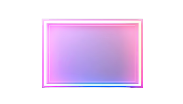 Neon-lit rectangle on black - Powered by Adobe