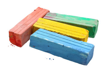 Colorful Chalk Sticks on Black Background Art Supplies