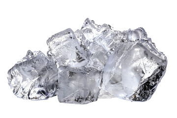 Obraz premium Wet Ice Cubes on Black Background