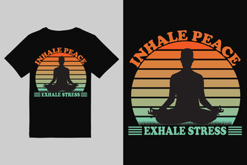 Yoga T-Shirt Design Meditation, Mindfulness & Wellness Minimal Art Collection