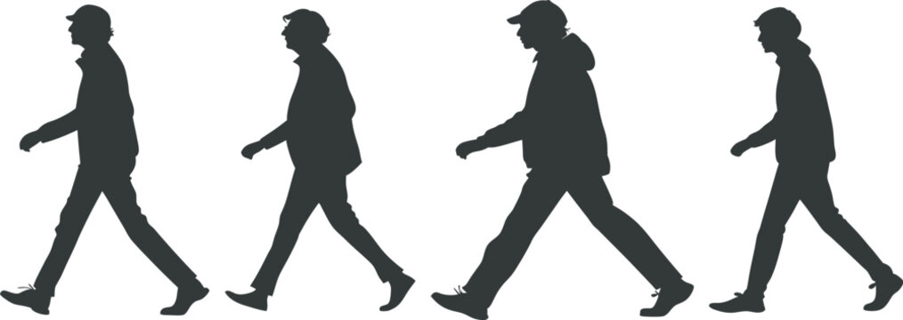 Silhouette of a Person Walking &ndash; Vector Illustration