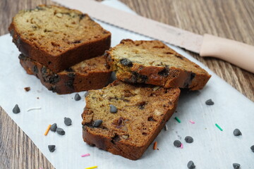 A freshly homemade Loaf Dates Cake