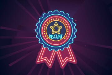 Bold Ribbon Discount Badge With Glowing Outlines Premium Digital Asset Ideal for Marketing