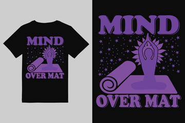 Yoga T-Shirt Design Meditation, Mindfulness & Wellness Minimal Art Collection