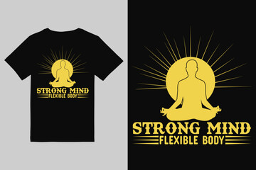 Yoga T-Shirt Design Meditation, Mindfulness & Wellness Minimal Art Collection