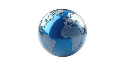 Fototapeta premium 3D globe, icy, reflective
