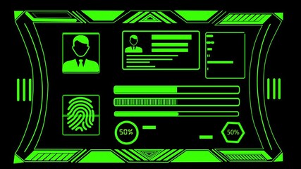 Human Body Analysis HUD with Digital Biometrics. High-tech health diagnostics interface showcasing human body scan with digital biometrics and health data in futuristic hud style - Powered by Adobe