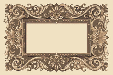 Vibrant Bold Victorian Ornamental Frame With Creative Visual