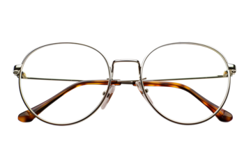 Gold Frame Round Glasses Stylish Eyeglasses Fashion Accessory