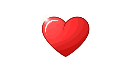 Emotional Symbolism, Heart Icon, Digital Art, Graphic Design, Minimalistic, Isolated, Love Concept