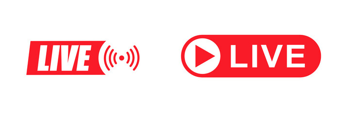 Set of Live video icons